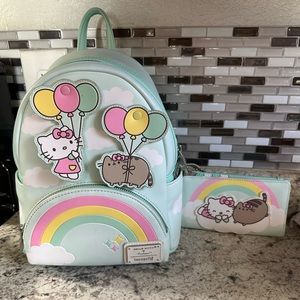 Hello kitty X pusheen loungefly